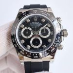 Clean Factory Rolex Daytona 7750 Black Face Watch 